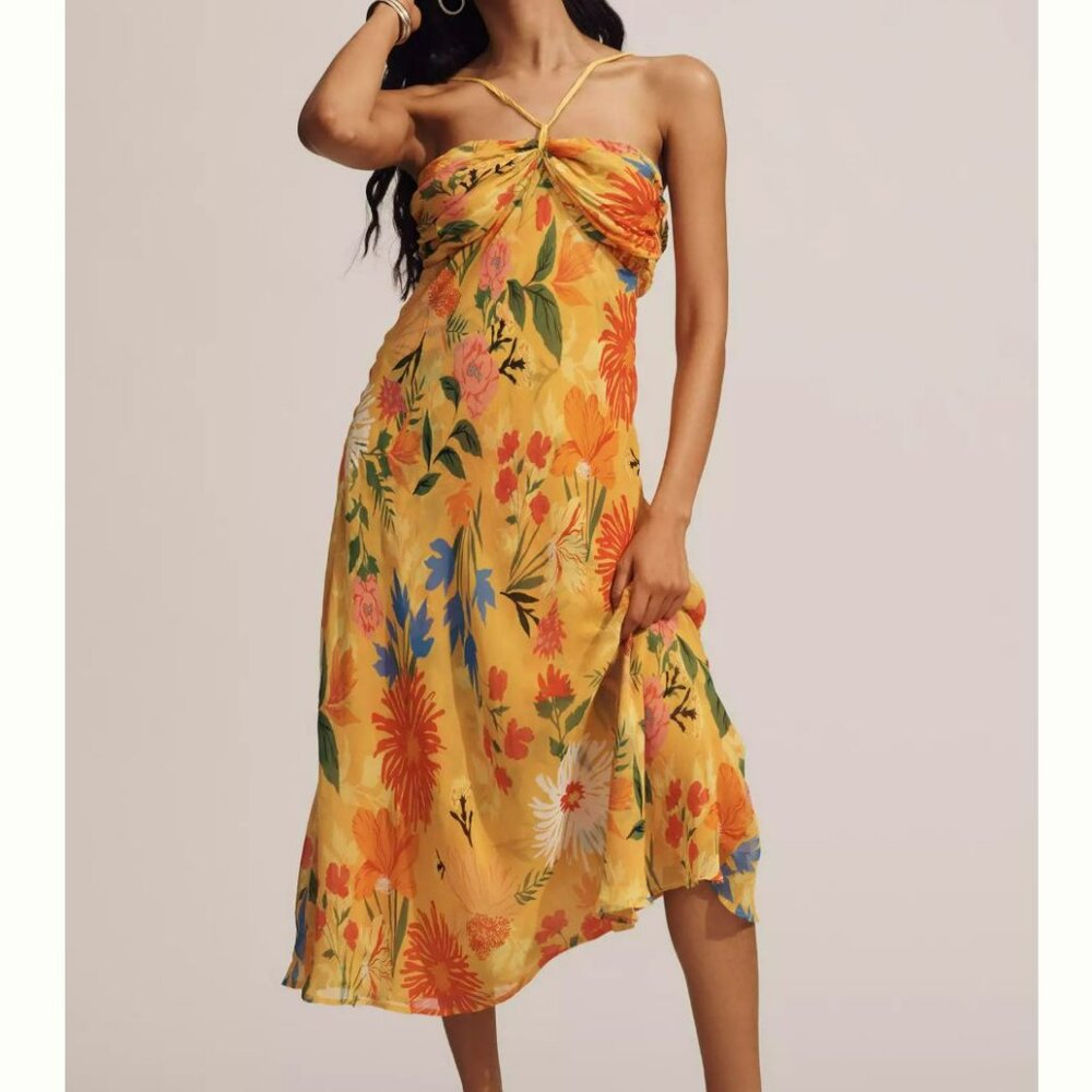 By Anthropologie Halter Slip Dress
